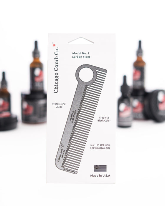 CHICAGO COMB CO. -  CARBON FIBER BEARD COMB